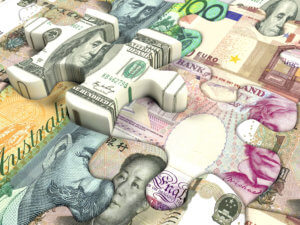 Foreign currency jigsaw puzzle